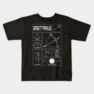 Sagittarius Profile - Astrology Signs Kids T-Shirt